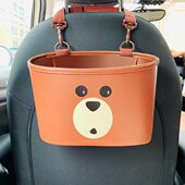 适用MINI汽车椅背收纳袋置物袋座椅靠背挂袋储物箱卡通可爱多功能