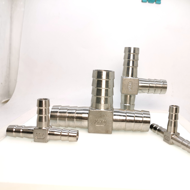 304不锈钢宝塔三通T型宝塔 T型宝塔三通 软管宝 YV型三通宝塔接头