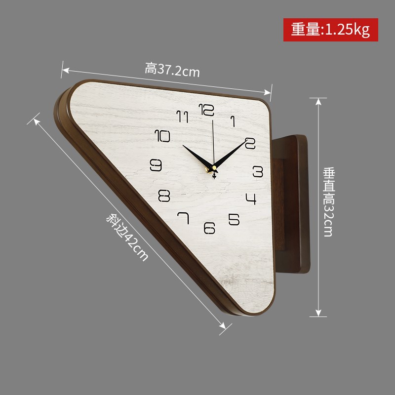 2024新中式双面挂钟q创意客厅挂墙时钟表两面个性时尚现代简约挂