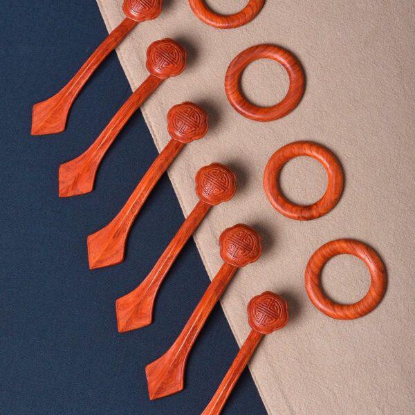 红花梨木质袈裟扣缦衣如意祖衣木质扣钩环挂钩袈裟僧服袈裟扣