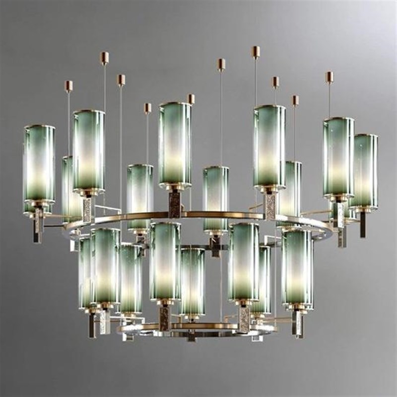 年别墅宴会酒店中式新饭店包厢复式工程大厅主灯新款202Z3轻奢吊