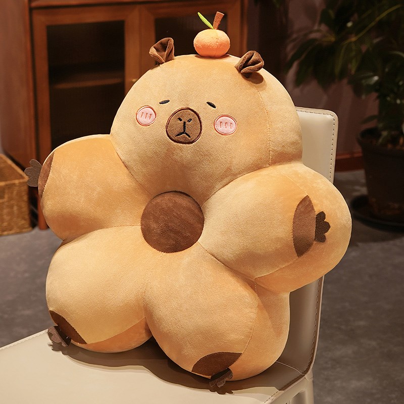 卡皮巴拉腰枕办公l室久坐护腰靠枕靠背靠垫腰靠办公椅沙发客厅抱