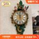 客厅墙面装 时尚 饰挂钟 奢华祖母绿铜陶瓷家用挂钟表欧式 茱莉安法式