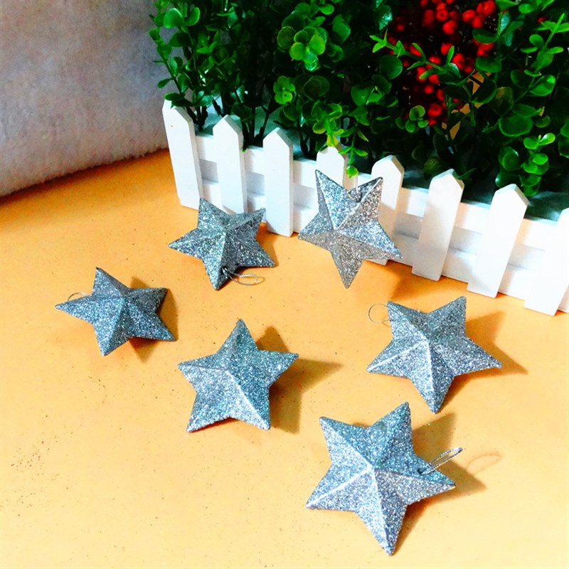 六一节日舞蹈表演道具五角星金色五星红色金粉S圣诞装饰道具吊星