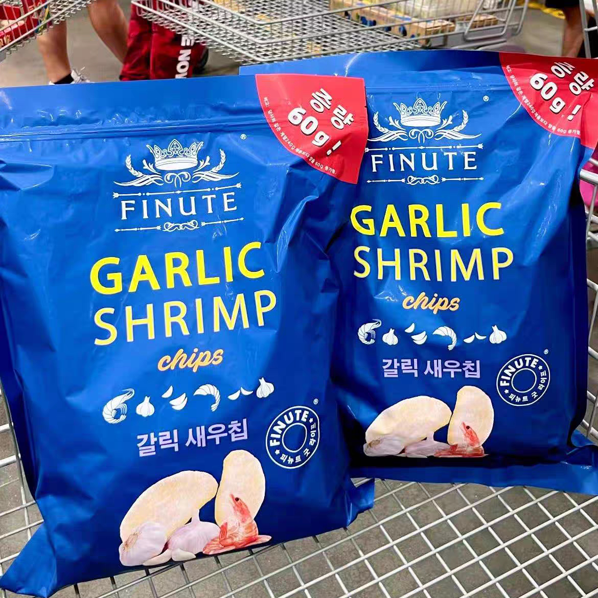山姆蒜味虾片300g韩国进口薯片休闲零食会员超市正品代购官方店图片