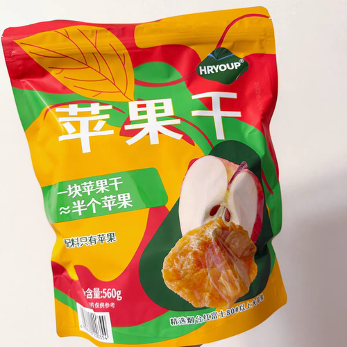 山姆代购苹果干0添加软糯膳食纤维苹果干泡水零食下午茶零食560g
