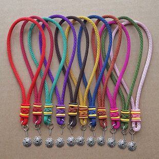 高档挂件花绳葫芦钉防绳子把件失手绳眼托带羊手把件编织玉石菩提