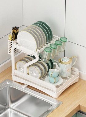 多功能架台c碗面导流碗碟架物 双碗碟层沥水架 厨jx220802房收纳