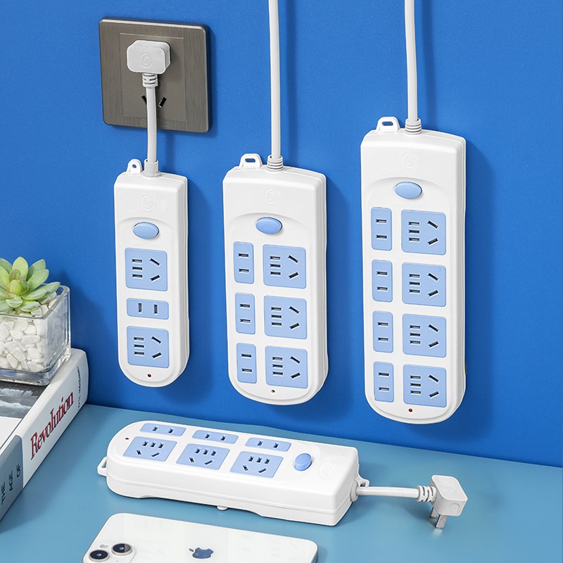 公正午两脚插座两项插o排带usb插板带线2孔扁插头扦座二双头接线