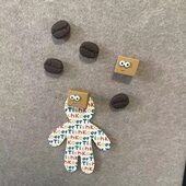 图钉专用留言板针毛毡板咖啡豆大头6钉卡通装 功能照片墙个按