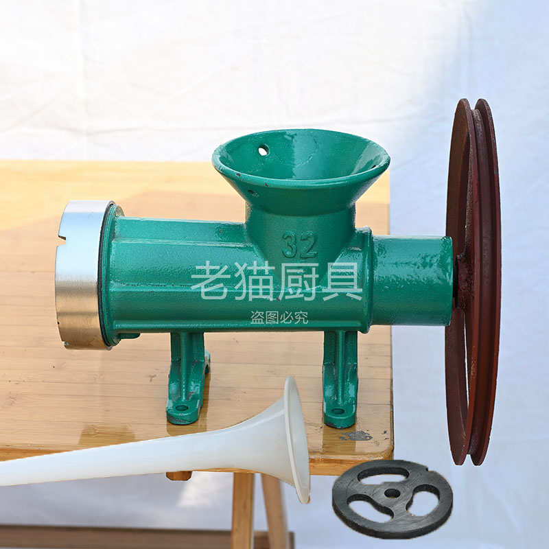 鸡32专用鸭绞狗l机灌肠机架绞肉机鱼机头大号养家用商用绞号架场