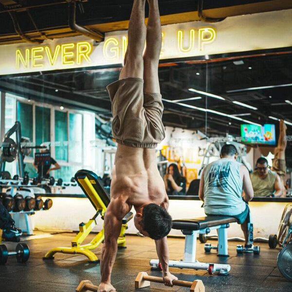 MuscleUp俯卧撑支架工字型实木俄挺家用健身器材胸肌倒立辅助神器