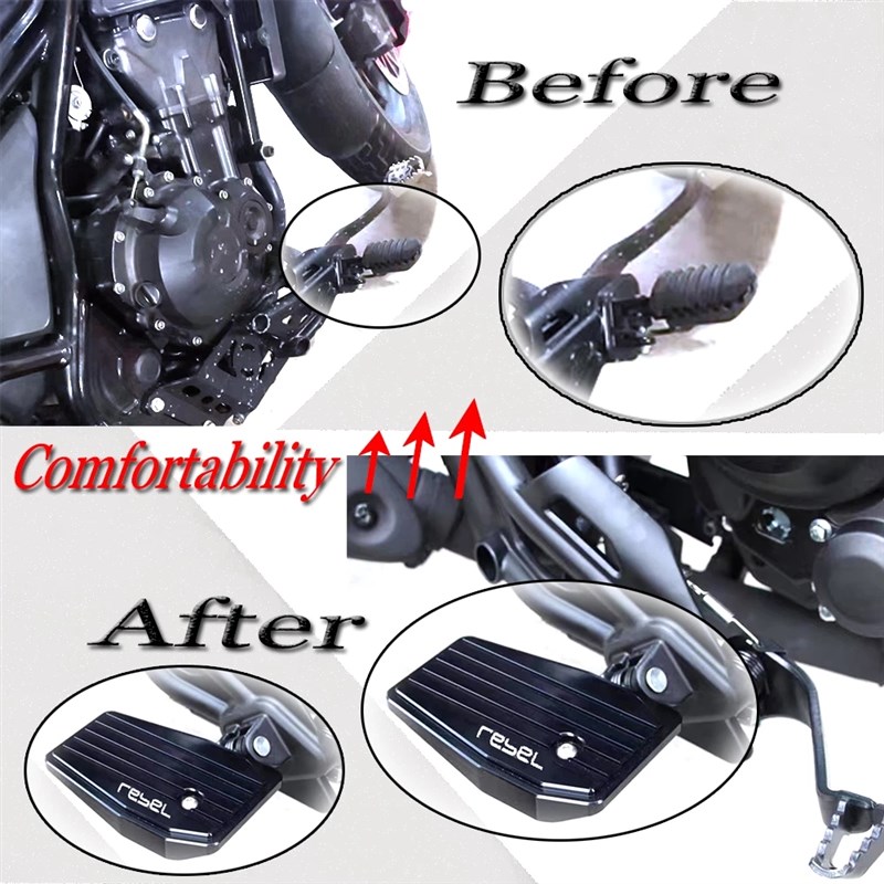 适用本田CM300 cm500叛逆者脚踏板改装加大 摩托车前巡航刹车脚垫