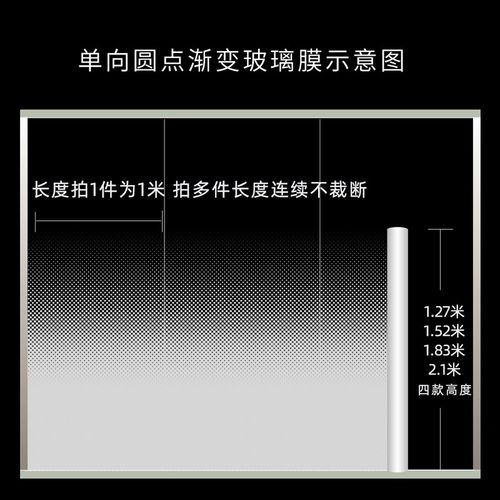 圆点渐变玻璃膜办公室隔断门透光磨砂玻璃贴纸淋浴房双向雾砂定制