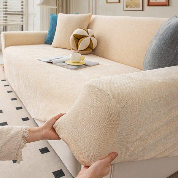 沙发套罩全包弹力一体式防滑沙发保护套奶油系四季通用沙发盖布罩