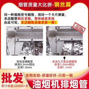 150抽油烟机管道排烟管出风口罩通用烟筒厨房加长加厚铝箔排风管