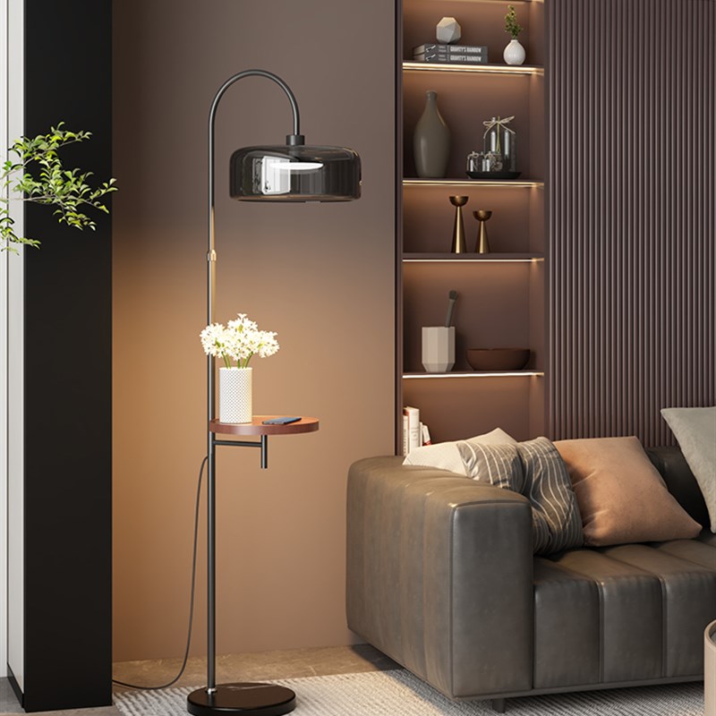 极简落地灯,客厅沙发,茶几,创意艺术,卧室床头,高端氛围台灯