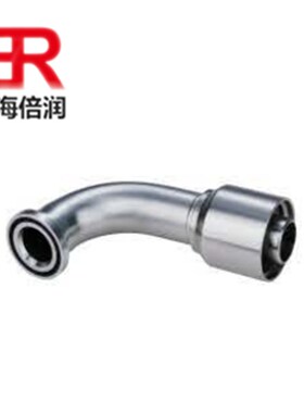 供应SAE法兰3000PSI 扣压式软管接头90度弯头87391Y