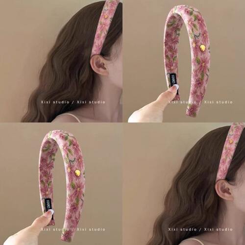 【福利秒杀】韩式超仙田园风碎花发箍复古海绵宽边头箍气质高颅顶