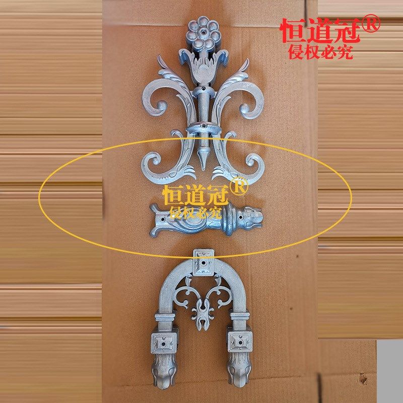 铝艺配件铝艺护栏花铸铝穿管花铝庭院大门围栏阳台铝合金栏杆装饰