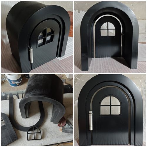 双弹簧双向开关实木喵星人汪星人门猫洞门猫咪宠物进出通道门定制