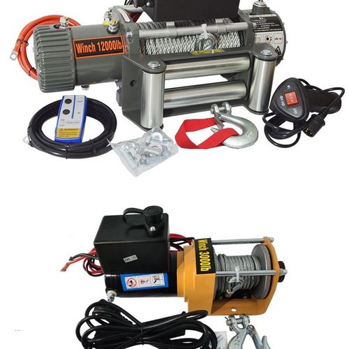 电动绞盘12V车载吊机小型24V伏电葫芦卷扬机汽车自救起重户外快速