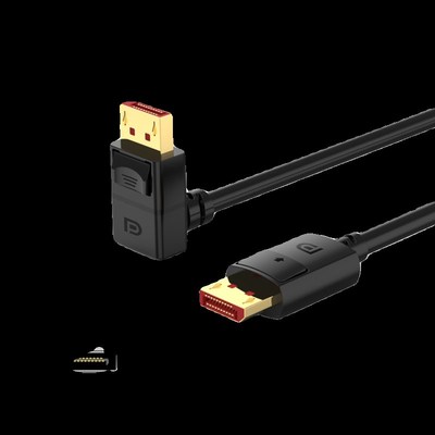 DP2.1版直角90度弯头电竞电脑显示器视频线2K@240 4K@240 8K@120