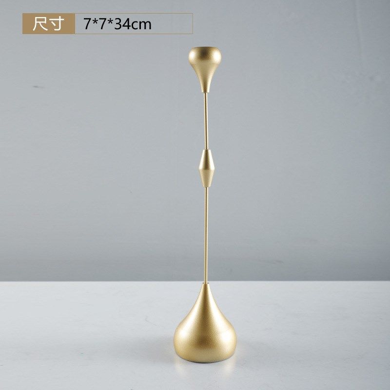 现代轻奢创意电镀工艺水滴蜡烛台摆件客厅餐厅玄关家居饰品摆件,特色手工艺,其他特色工艺品,淘宝优惠券,粉丝福利购,淘宝优惠卷