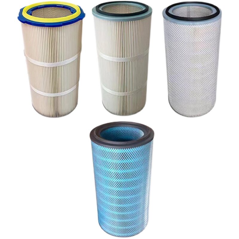 阻燃高温除尘滤筒 P191920椭圆切割机滤芯 双通圆形除尘滤芯