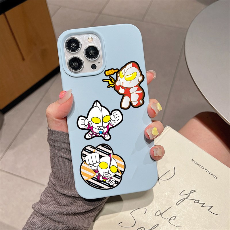 50张卡通英雄奥特曼动漫男生涂鸦贴纸装饰笔记本头盔相框画手账保