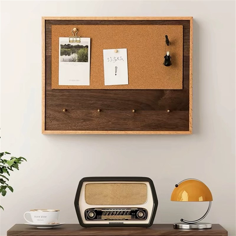 电表箱装饰遮挡箱软木板照片墙留言板配电箱装饰画实木可定制