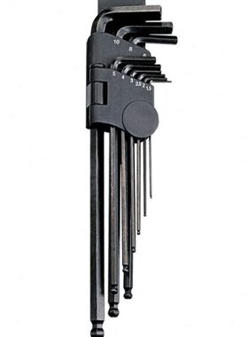 天赋（GENIUS）HK-009MB 工具9件套公制腰胯装球形长内6角扳手组