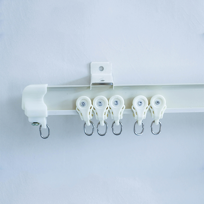 定制窗帘纱帘弯轨加厚铝合金纳米消音静音滑轨单双导轨顶侧装飘窗