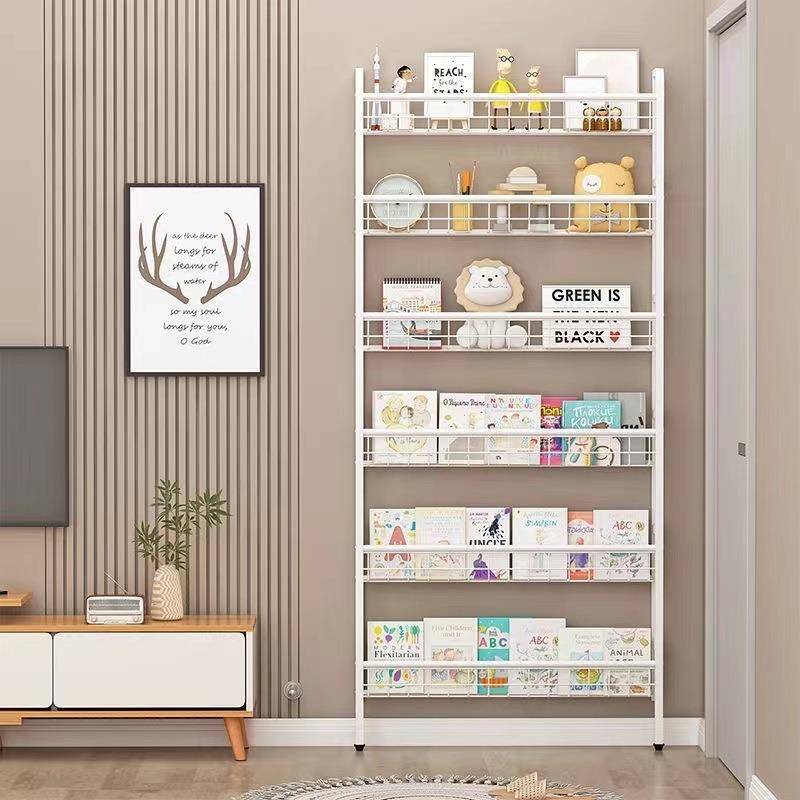 置物架门后书架收纳架落地多层薄款墙上架子缝隙收纳架极窄置物架