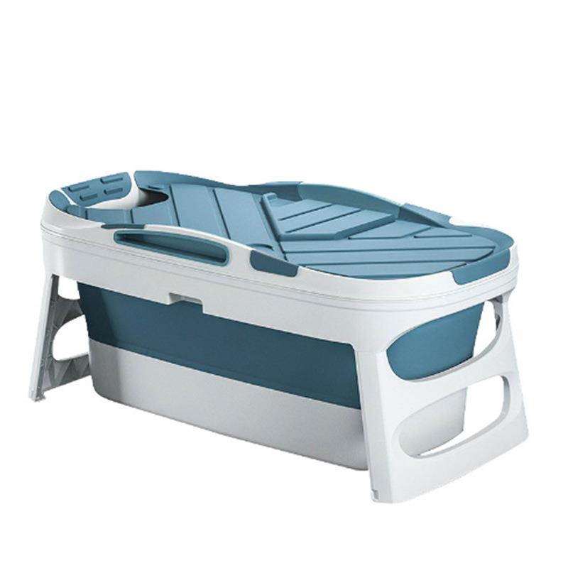 泡澡桶折叠浴缸四角稳固大人全身浴桶保温家用塑料洗澡桶