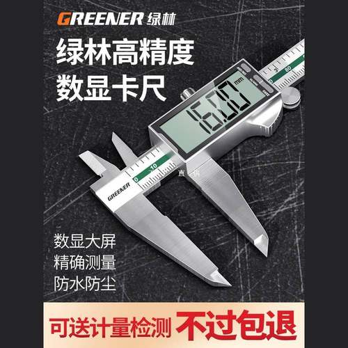 绿林电子游标卡尺高精度数显工业级家用小型文玩珠宝深度油标卡尺
