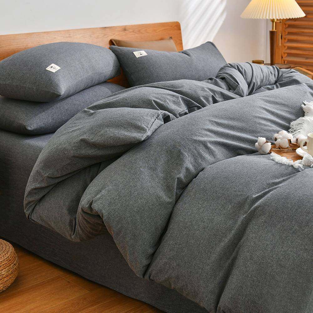 厂家纯色全棉四件套床上用品纯棉色织棉床单被套宿舍三件套,电子元器件市场,其它元器件,淘宝优惠券,粉丝福利购,淘宝优惠卷