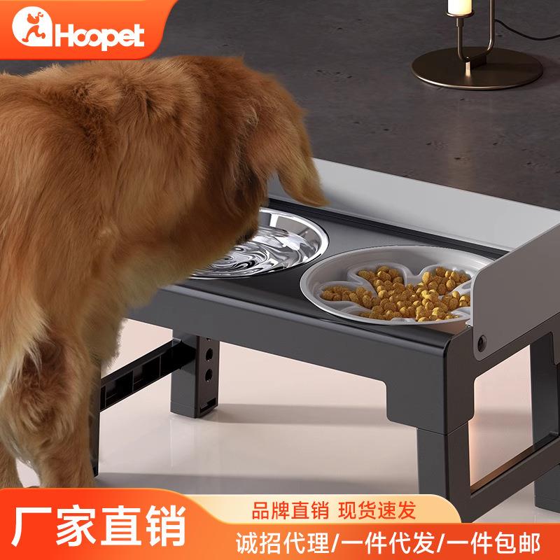 狗碗狗食盆双碗大型犬防打翻护颈餐桌高脚金毛粮碗大号宠物碗饭盆
