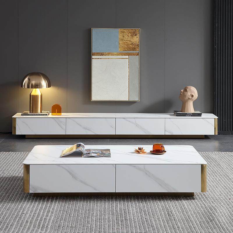 意式轻奢岩板电视柜茶几桌组合现代家具简约客厅家用小户型地柜,电子元器件市场,其它元器件,淘宝优惠券,粉丝福利购,淘宝优惠卷