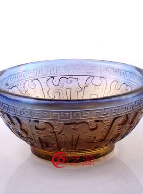 琉璃摆件工艺品如意吉祥碗创意家居饰品招财进宝朋友乔迁开业礼物