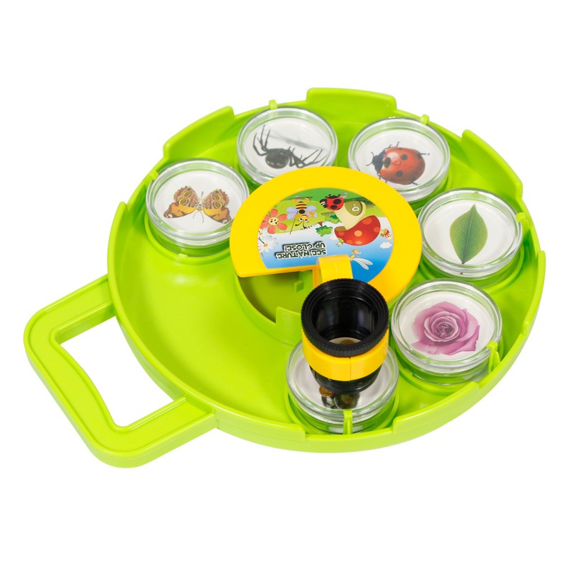 昆虫观察器动植物标本收集盒儿童放大镜显微镜幼儿园科学区角材料