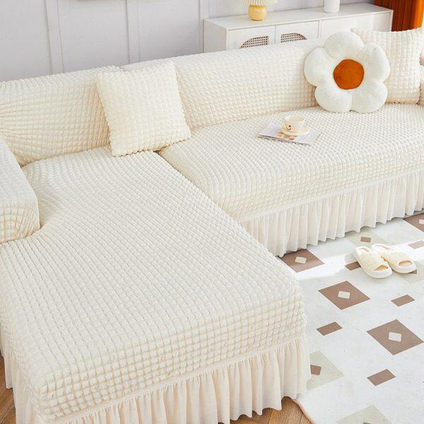 沙发套全包卍能三座一贵妃组合沙发套罩泡泡纱简约靠背盖布巾新款