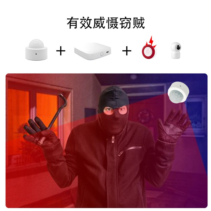 涂鸦ZigBee3.0红外人体感应器PIR人体移动红外传感器迷你电池款