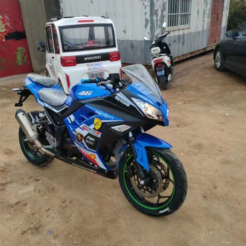 川崎小忍者250cc350/400双缸水冷重机车趴赛燃油摩托车整车