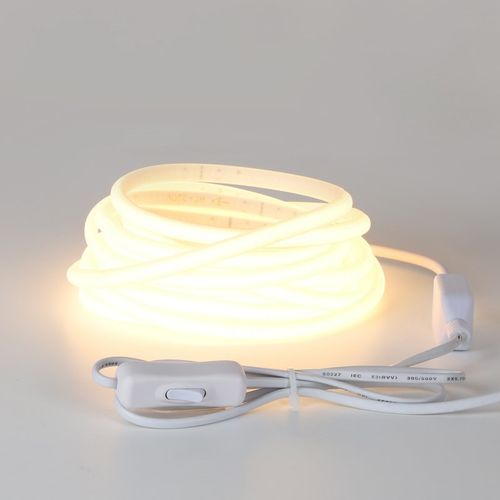 110v伏led灯带自粘COB插电款带开关卧室床头长条超亮氛围软灯条