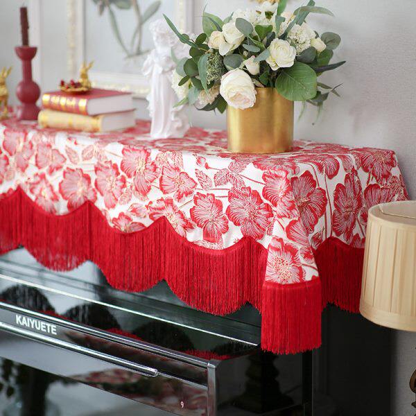 泰绣轻奢高档钢琴防尘罩欧式装饰钢琴罩现代简约电钢琴防尘罩全罩