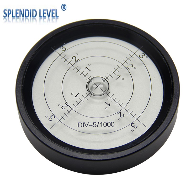 金属万向水平泡磁性7415铝制水准器高精度圆形水平仪水准气泡