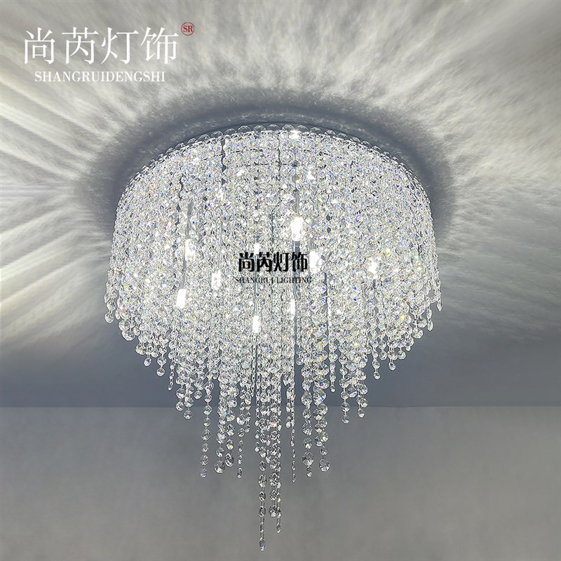 简约埃及进口水晶吸顶灯餐厅灯个性圆形餐桌客厅卧室奢.华别墅灯