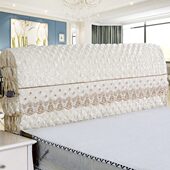 罩1.8米床保护简约现代罩靠背加厚头全包弧形欧式 床罩软包床头套