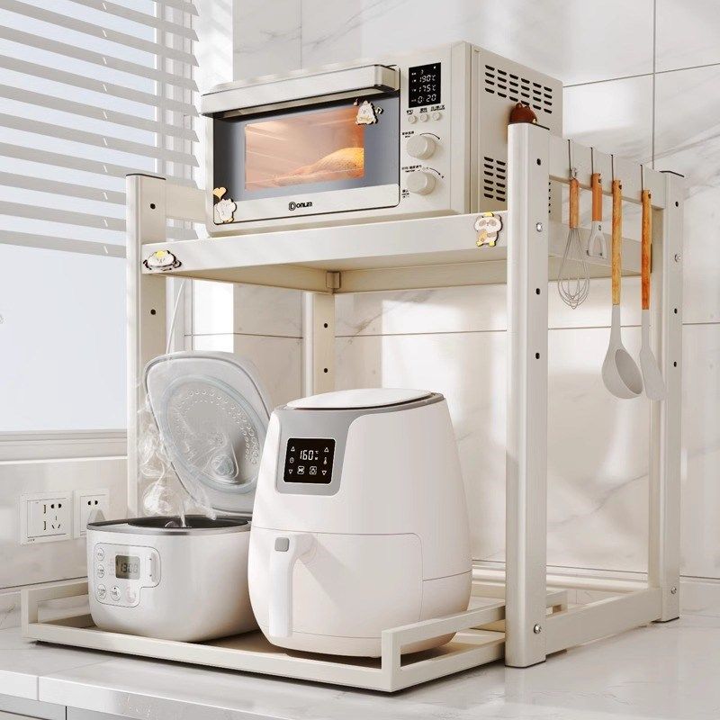 微波炉置物架抽拉式n厨房电饭煲架子台面多功能电器烤箱收纳架,厨房/烹饪用具,微波炉置物架,淘宝优惠券,粉丝福利购,淘宝优惠卷